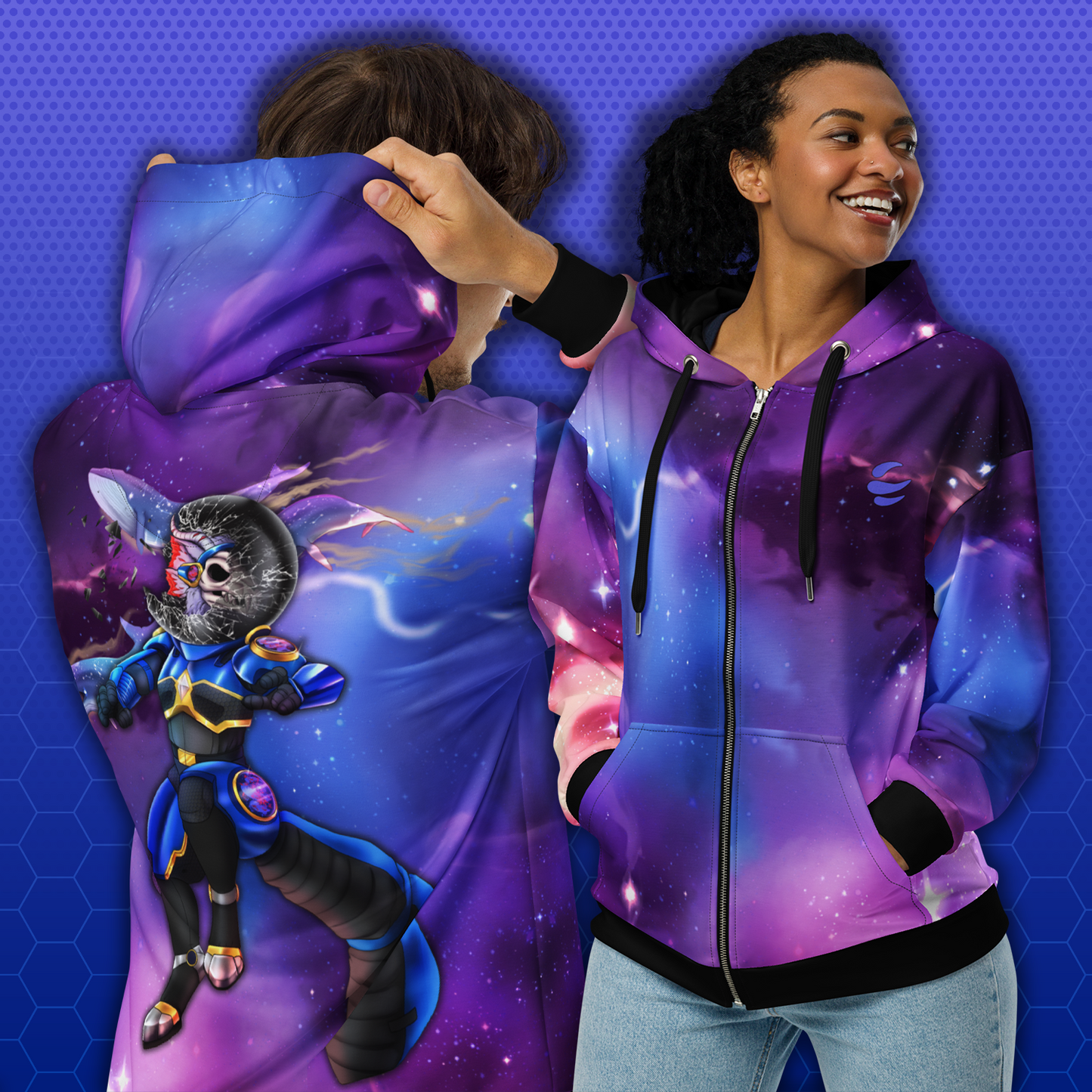 Raeal The Protogen "Astronaut in the Ocean" Heavy Metal Hoodie