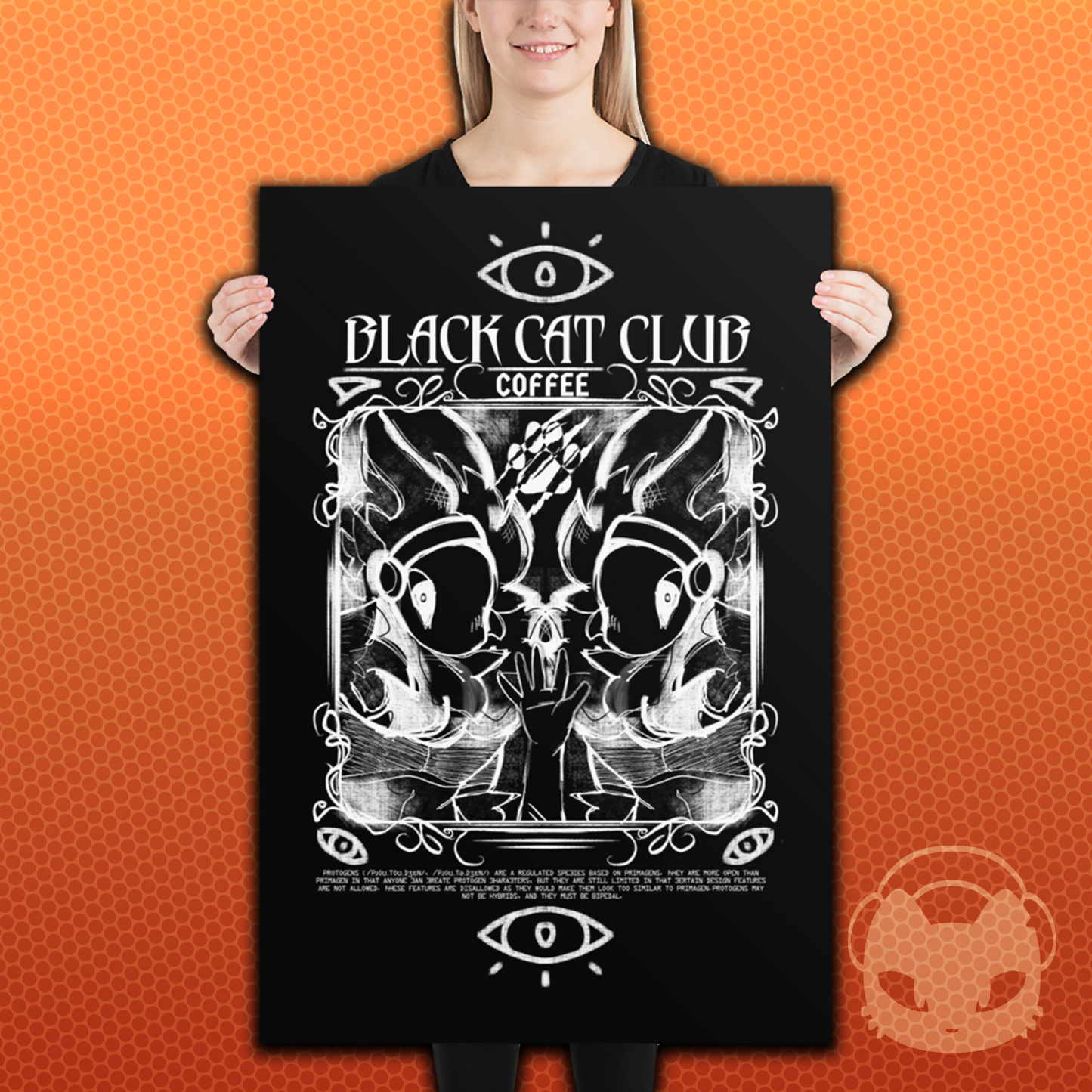 SketchyProtogen "Black Cat Club" Poster
