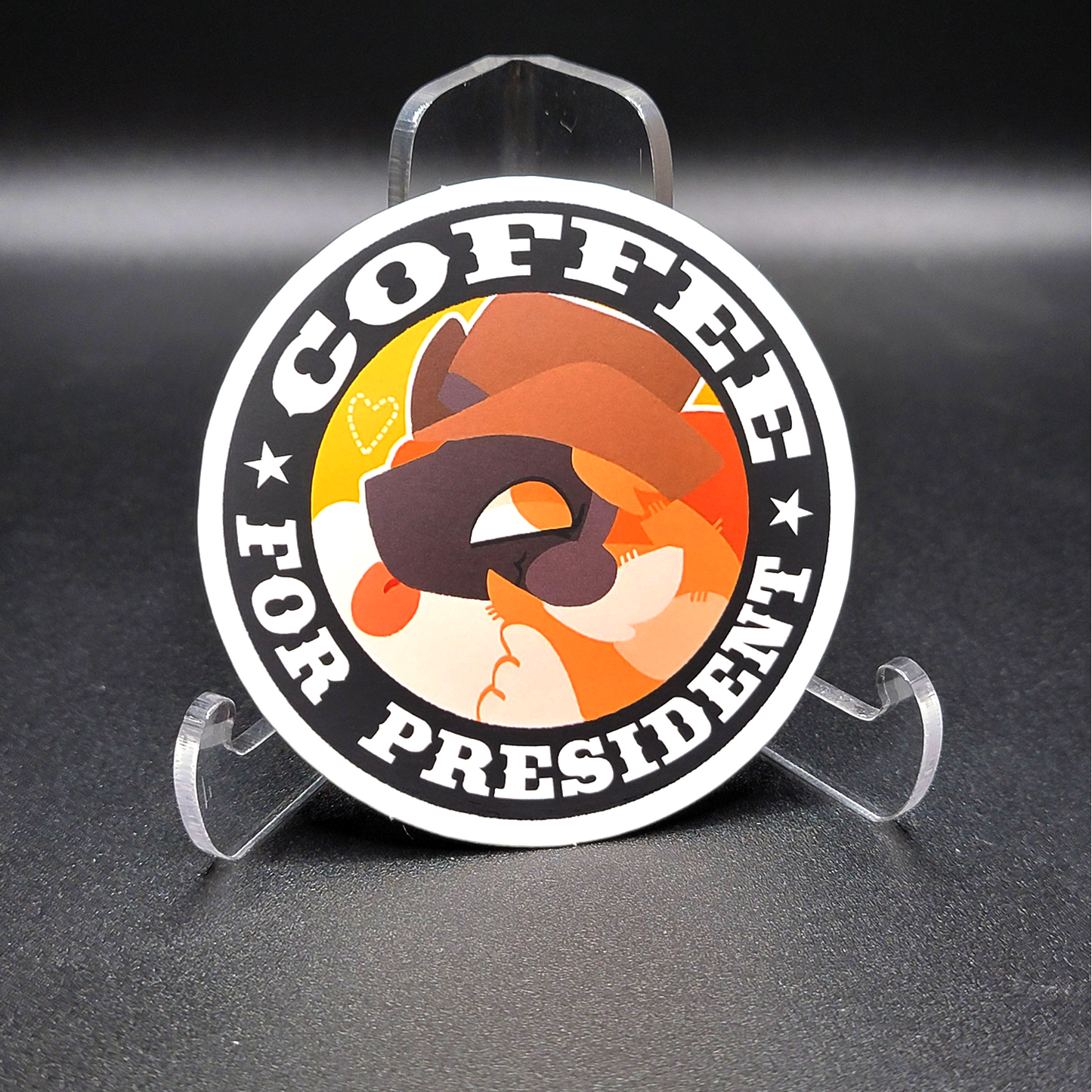 SketchyProtogen "Coffee for President" Sticker