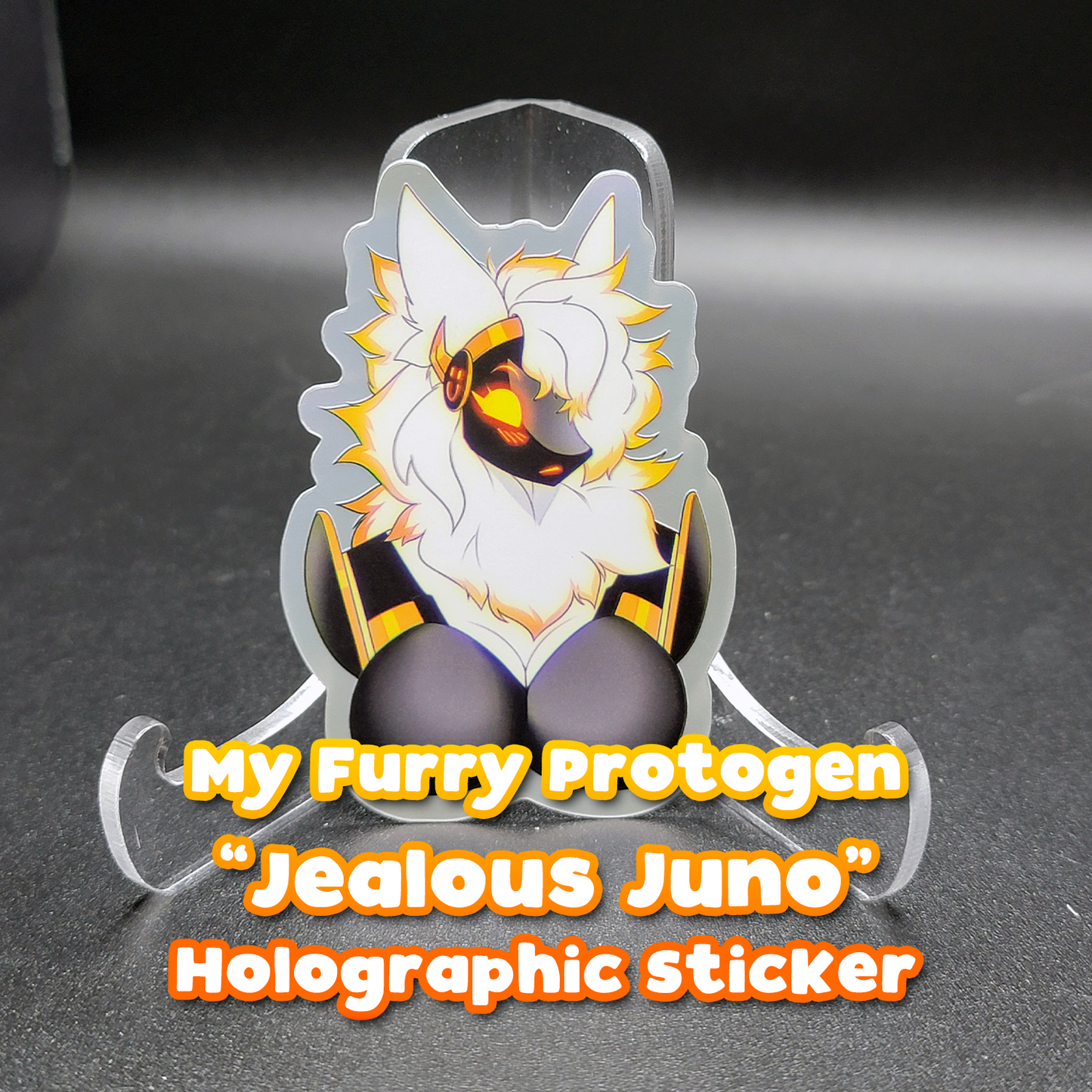 My Furry Protogen "Jealous Juno" Holographic Sticker