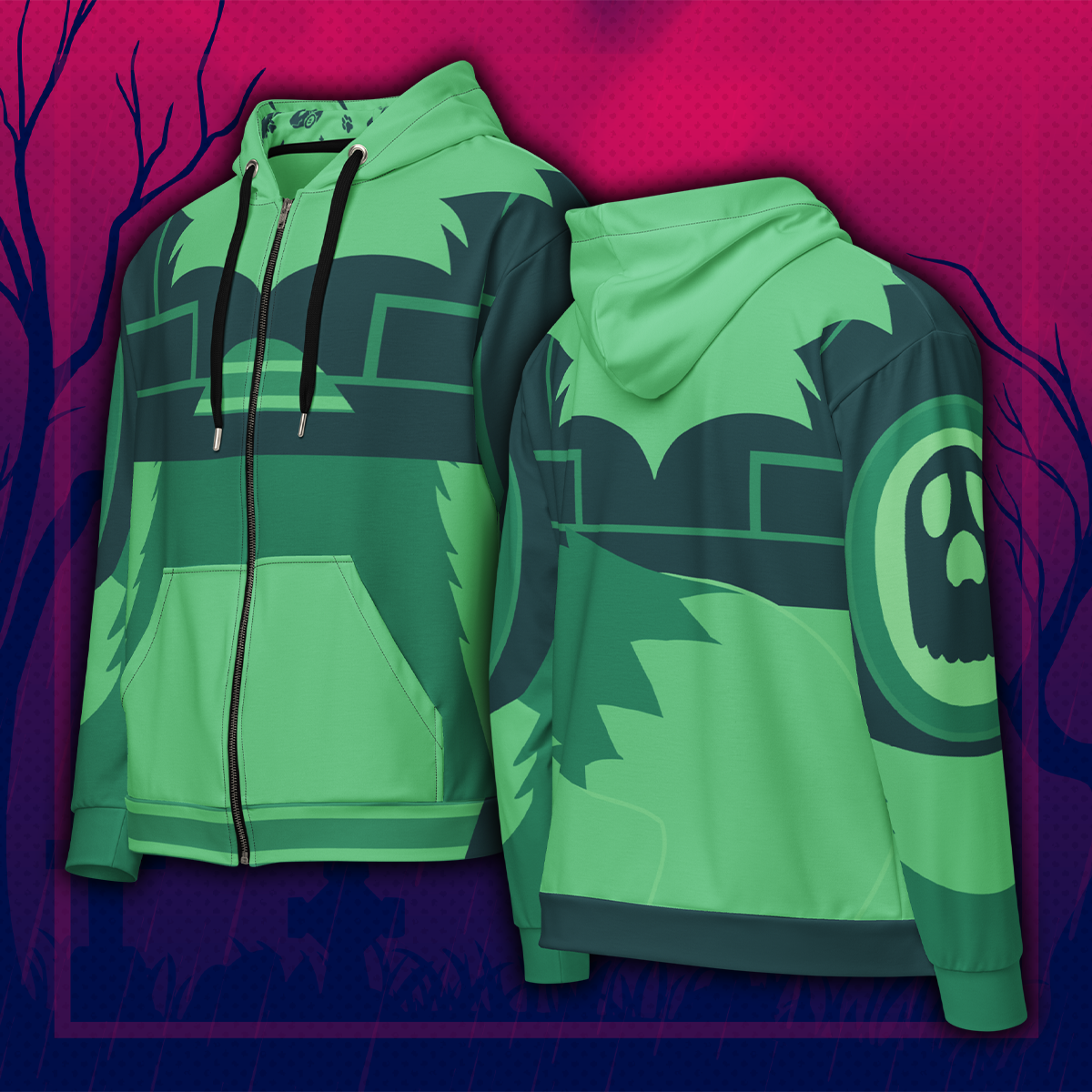 Pinewarden - Protogen Halloween Zip Hoodie