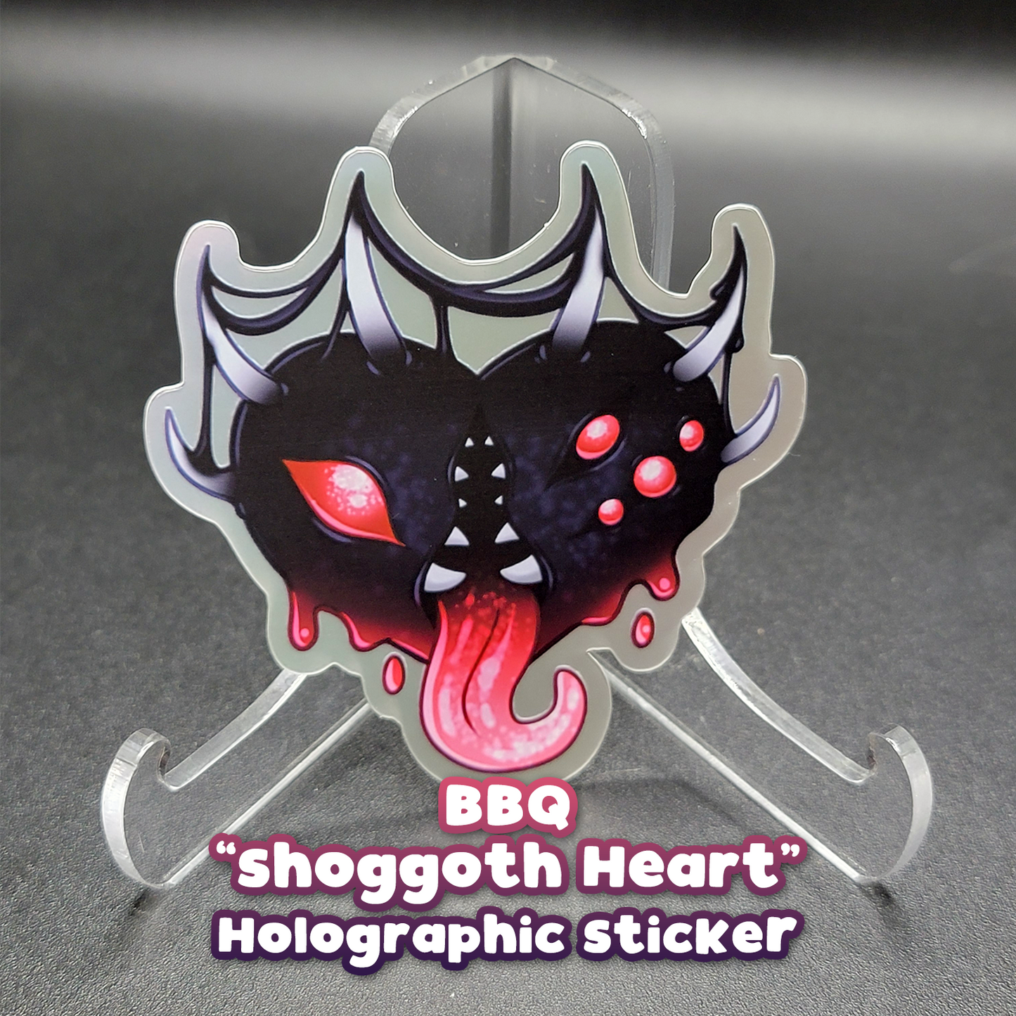 BBQ "Shoggoth Heart" Holographic Sticker