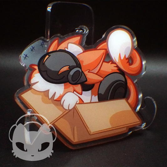 SketchyProtogen "Box Cat" Acrylic Keychain