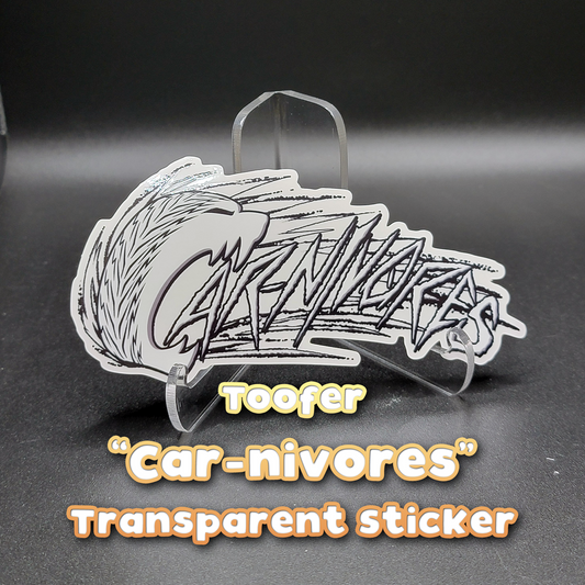 Toofer "Car-nivores" Transparent Sticker
