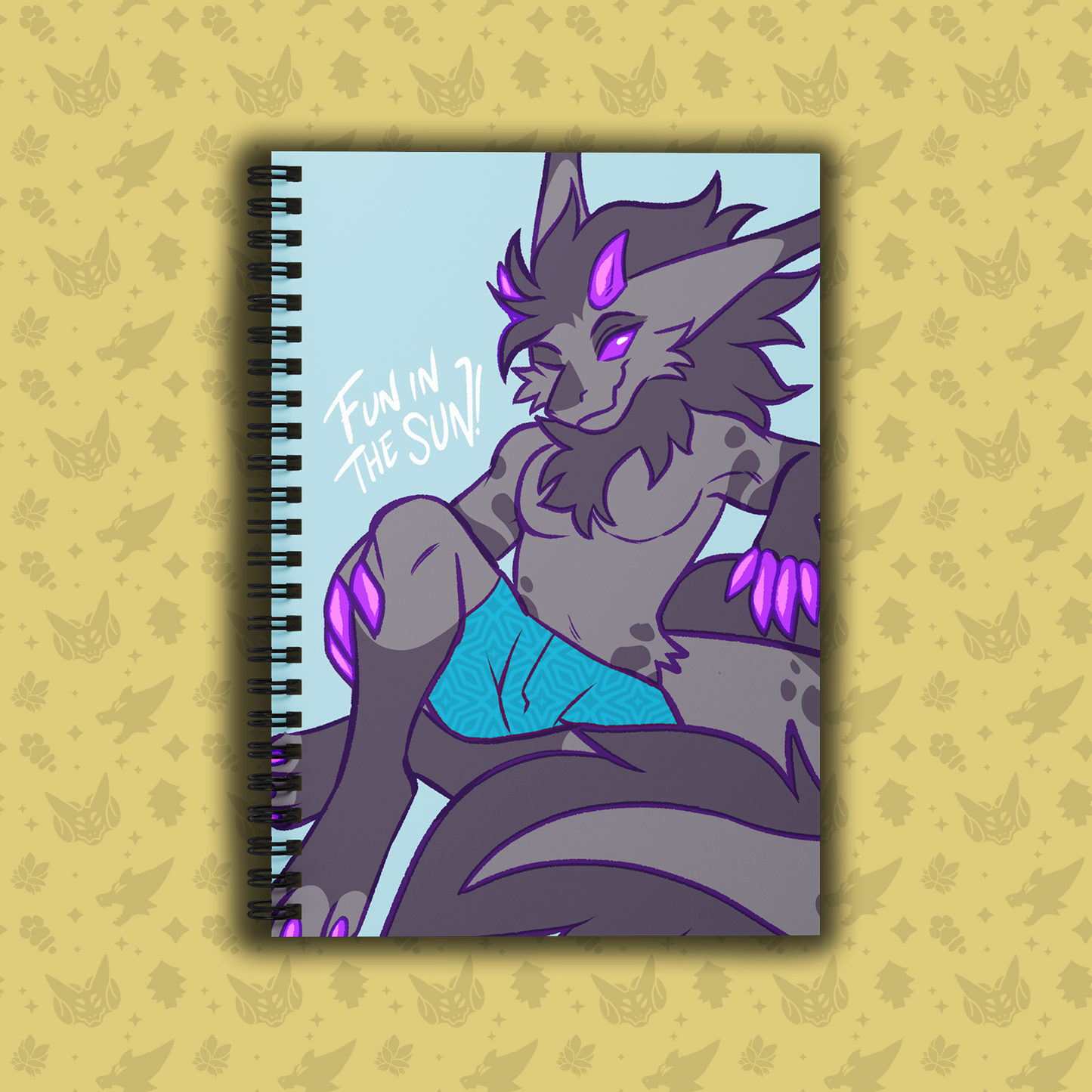 Wicker Cave "Fun In The Sun" Spiral Notebook