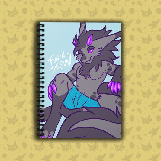 Wicker Cave "Fun In The Sun" Spiral Notebook