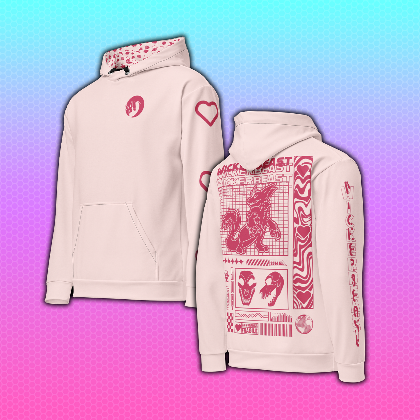 Wicker Cave Wickerbeast Valentines Pullover Hoodie