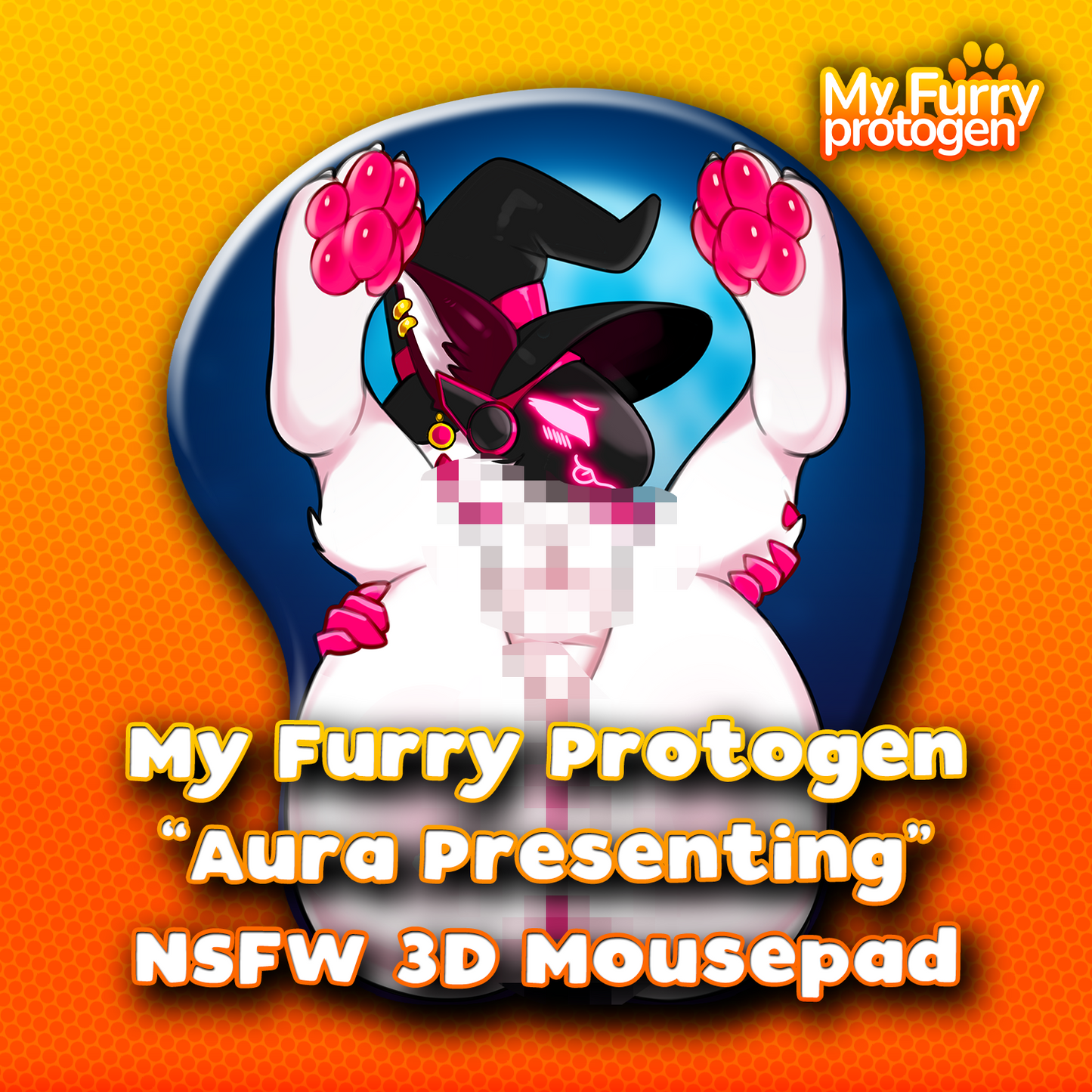 My Furry Protogen "Aura Presenting" Mousepad [Pre-Order]