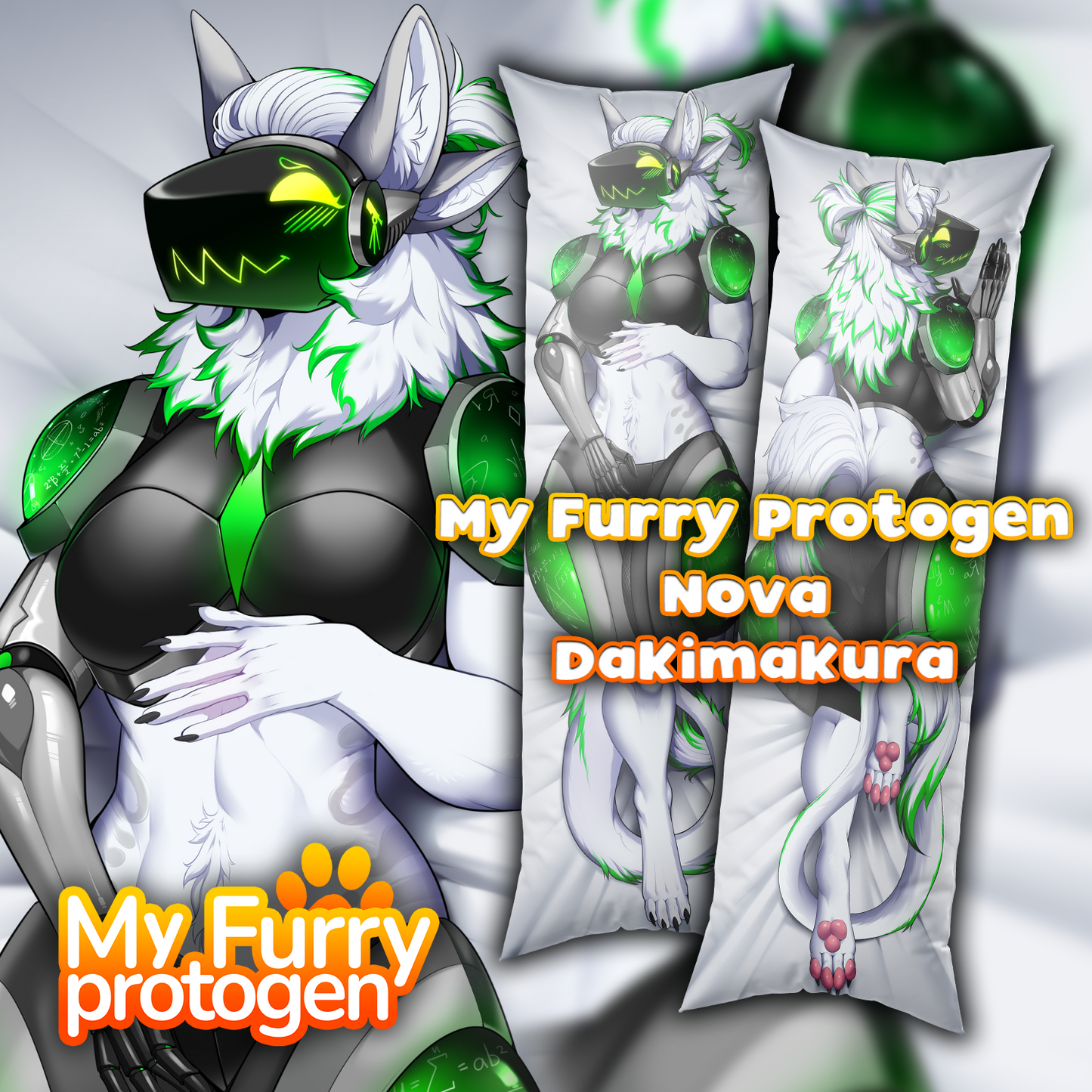 My Furry Protogen "Nova" Dakimakura [Pre-Order]