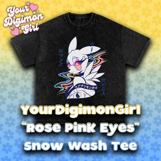 YourDigimonGirl "Rose Pink Eyes" Snow Wash Tee