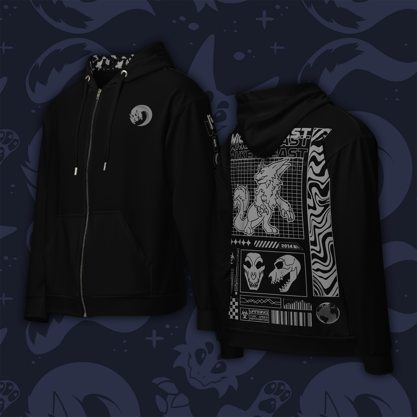 Wicker Cave "Wicker Beast" Zip Hoodie