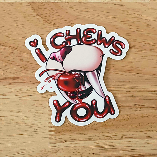 BBQ "I Chews You" Sticker