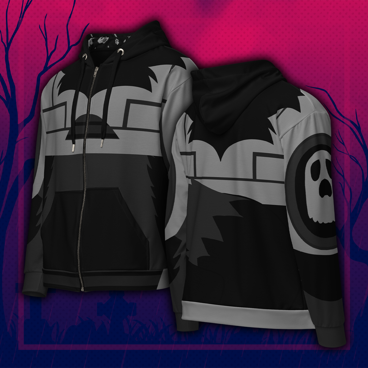 Pinewarden - Protogen Halloween Zip Hoodie
