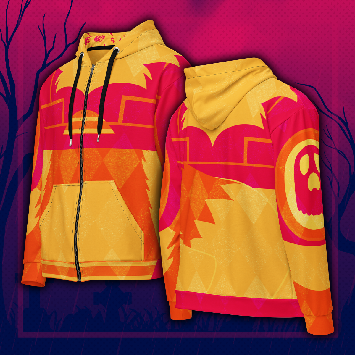 Pinewarden - Protogen Halloween Zip Hoodie