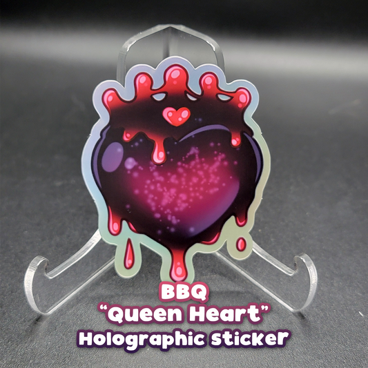 BBQ "Queen Heart" Holographic Sticker