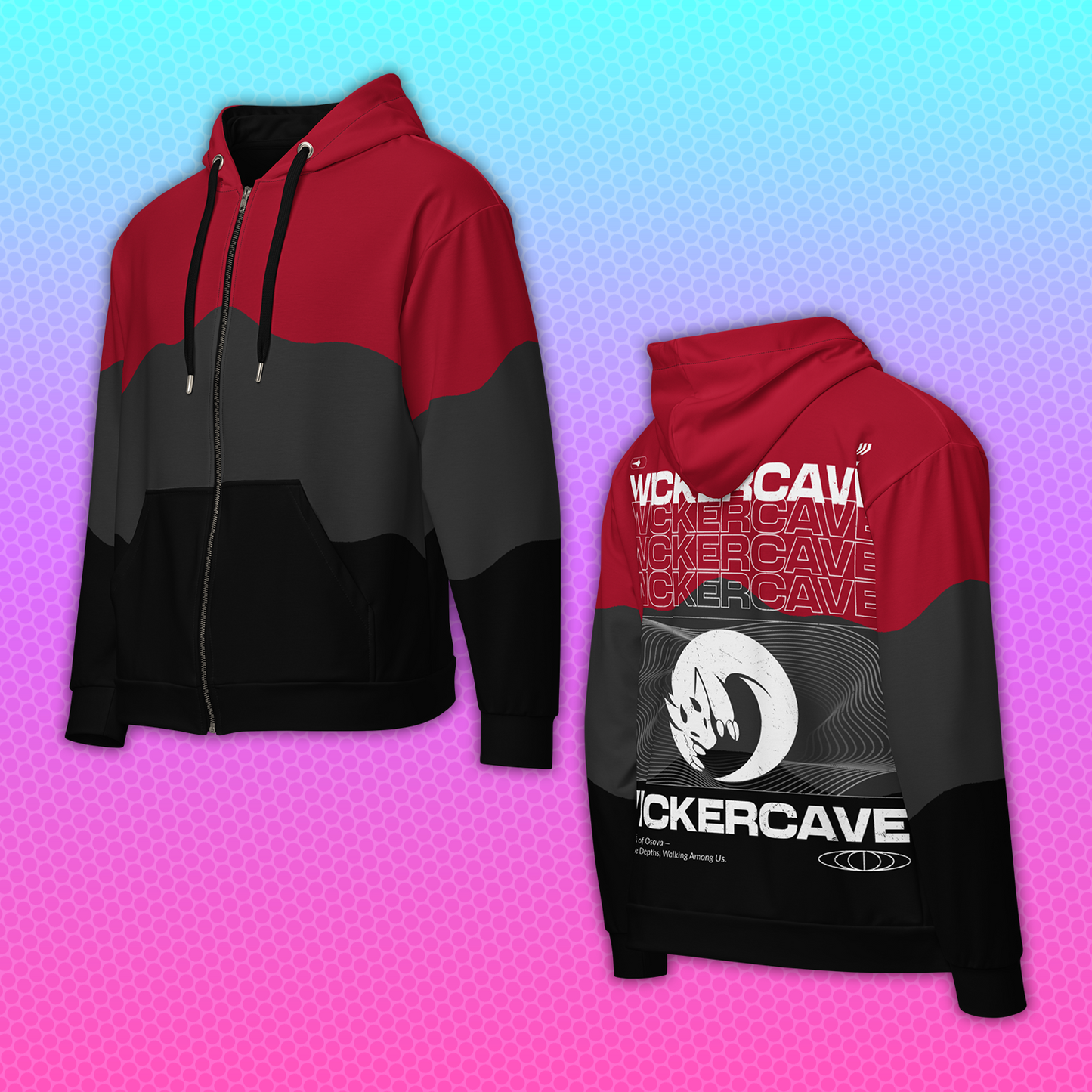 Wicker Cave "WICKERR0R" Zip Hoodie