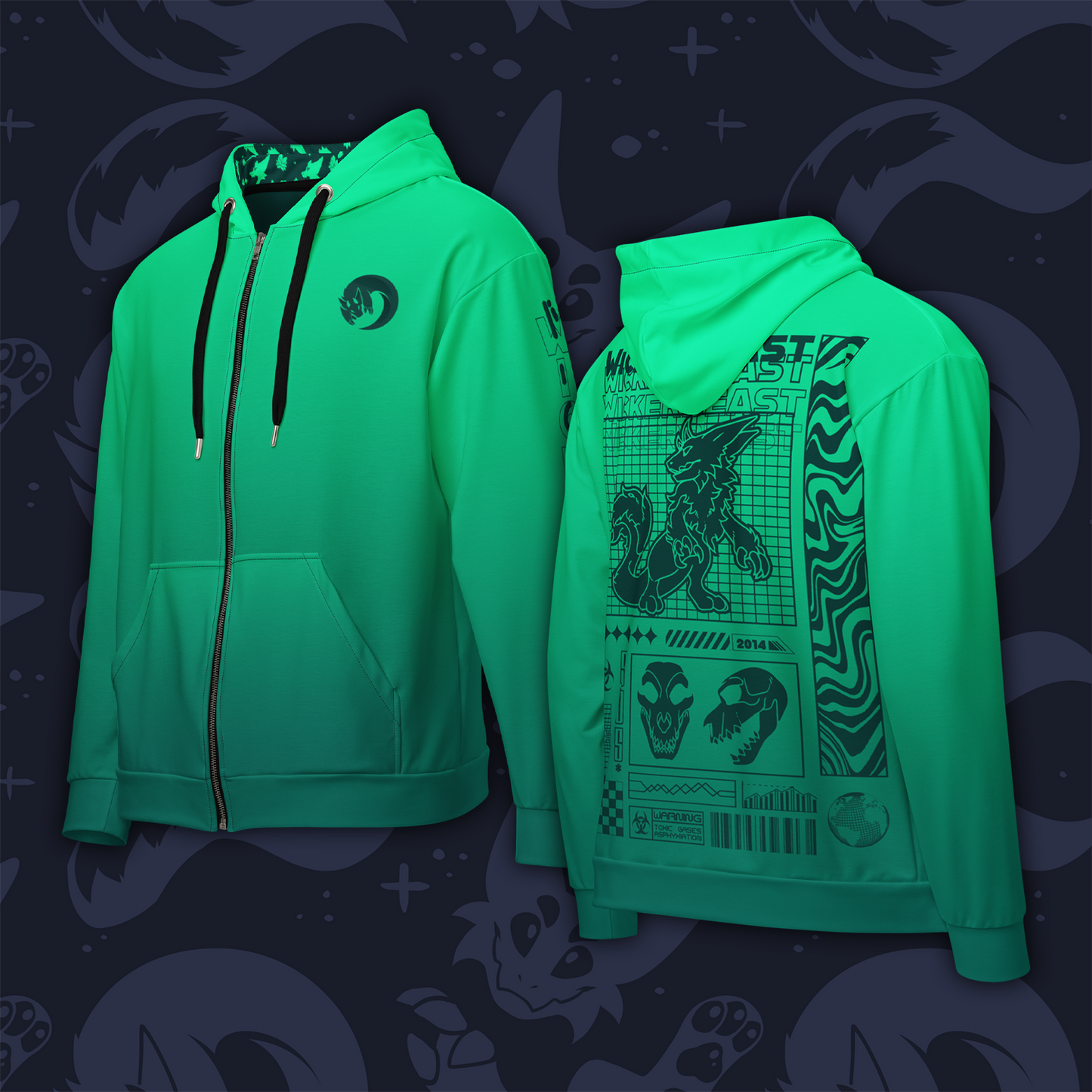 Wicker Cave "Wicker Beast" Zip Hoodie