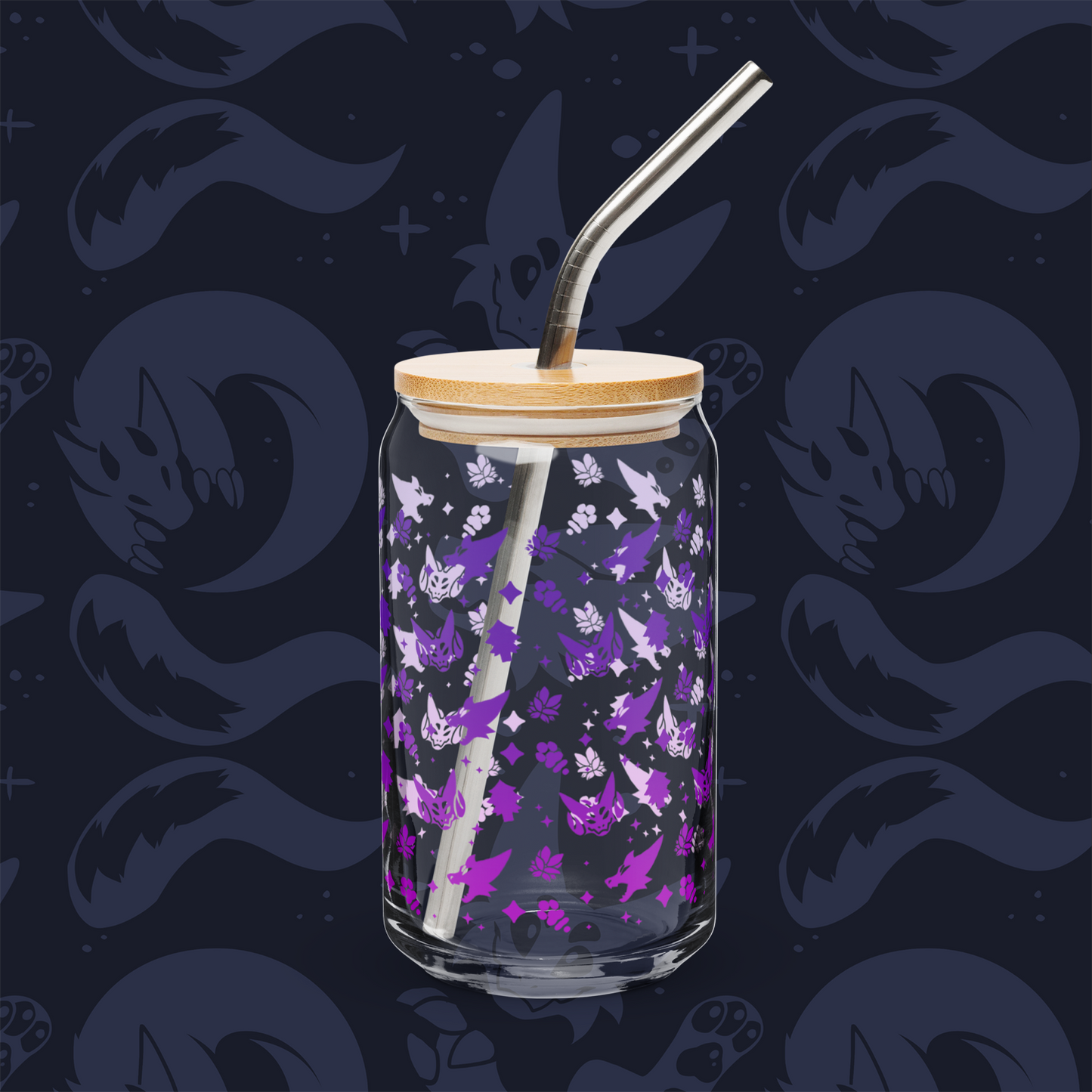 Wicker Cave - Glass Cup /w Lid