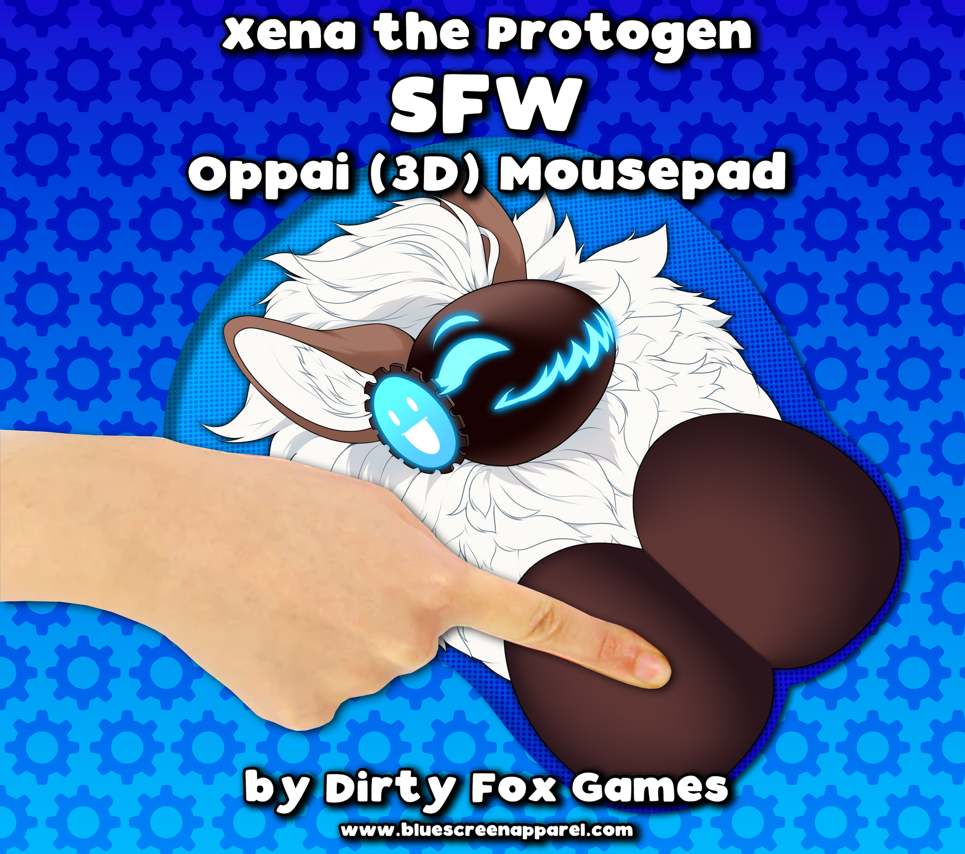 Xena The Protogen Oppai Mousepad Blue Screen Apparel xena-the-protogen-oppai-mousepad-blue-screen-apparel