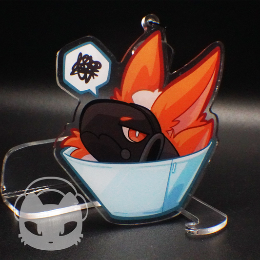 SketchyProtogen "Shame Cone" Acrylic Keychain